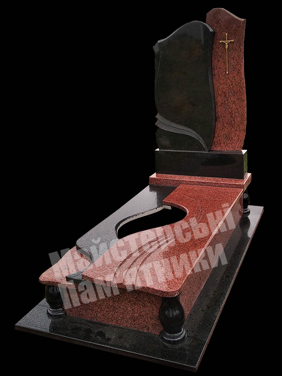 одиночний пам'ятник з лезниківського граніту