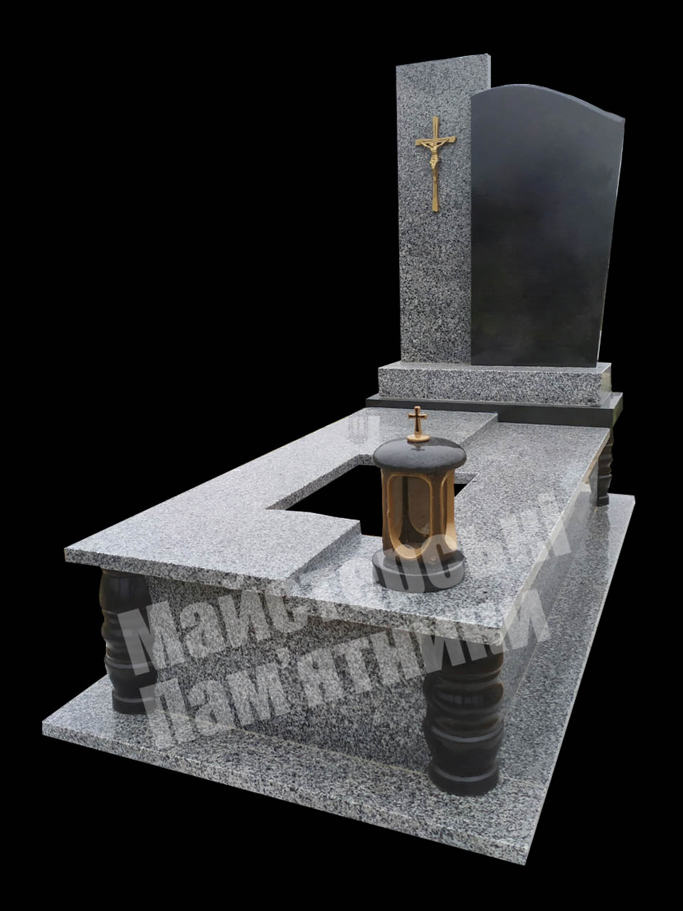 одиночний надгробок з покостовського граніту