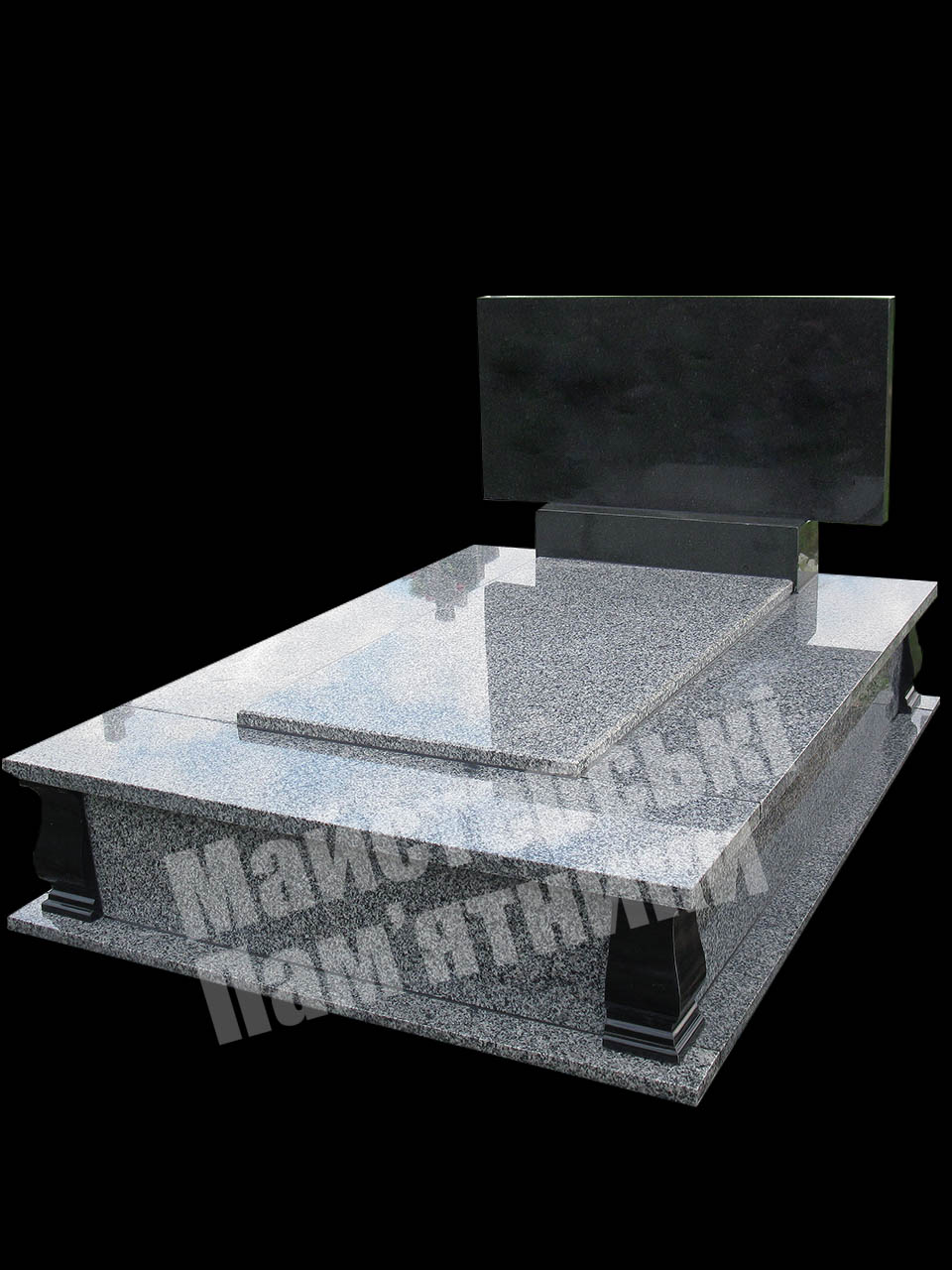 прямокутний двійний закритий надгробок з покостовського граніту